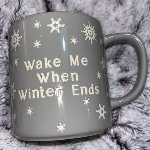 Embossed coffee mug - Wake Me When Winter Ends
